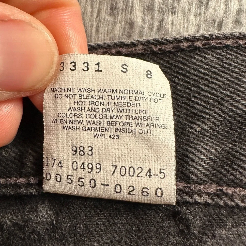 Levis Jeans Mens 36x30(35x30 Fits) 550 Relaxed Fit Black Straight Leg Vtg‎ 1999